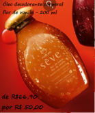 Óleo Desodorante Corporal SÈVE Flor de Vanilla 200 ml